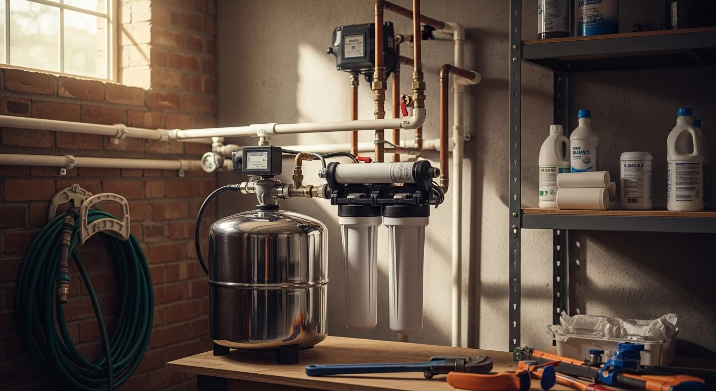 Well pump and water filtration system installation